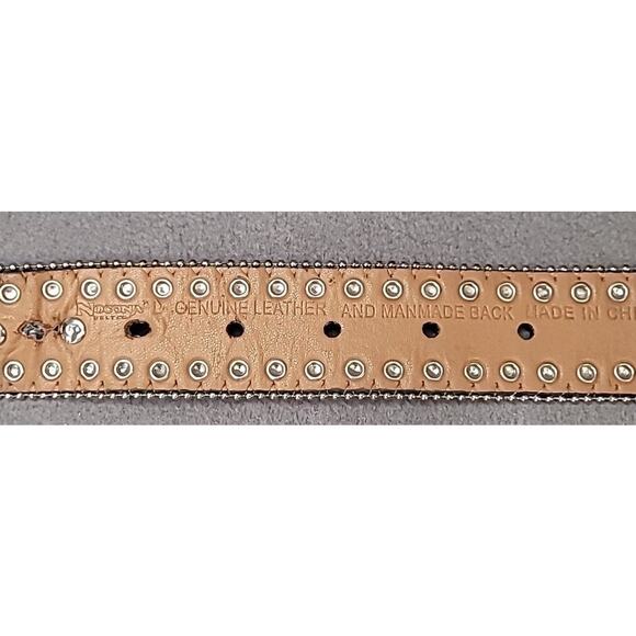 Women’s Western Nocona Black Rhinestone Studded Belt – Size Large 38–40" | GUC - Picture 6 of 9